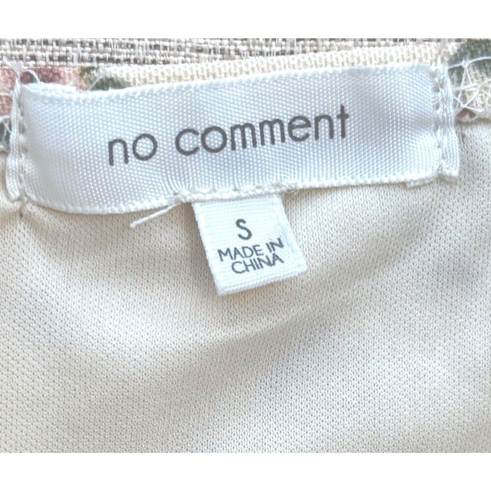 No Comment Floral Mesh Mini Dress S Cottagecore Coquette Sheer Overlay NWT - Picture 6 of 7